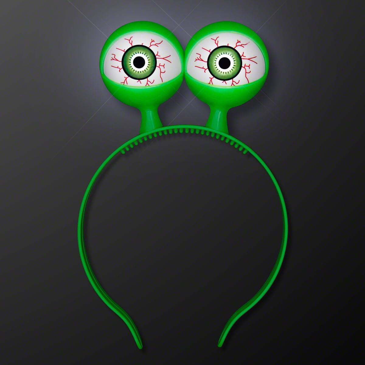 4A9B Halloween LED Flashing Black Alien Headband Eyeballs HairBand Children Toy 