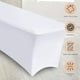 thumbnail image 4 of Manteles de mesa blancos clásicos de elastano elástico de 6 pies (paquete de 2), 4 of 5