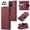 Wine Red, variant on Leather Wallet With Card Holder Zipper Phone Case For Samsung Galaxy Note 20 Ultra Note 10 Plus High Quality Leather Phone Case