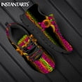 thumbnail image 1 of Zapatillas planas para hombre, con estampado tribal polinesio de tortuga, informales, con cordones, transpirables, para caminar, 1 of 6
