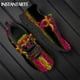 thumbnail image 1 of Zapatillas planas para hombre, con estampado tribal polinesio de tortuga, informales, con cordones, transpirables, para caminar, 1 of 6