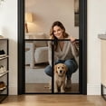 thumbnail image 4 of Quick Setup No-Drill Pet Screen Gate 35.43 x 35.43 Inch, Mesh Dog and Cat Barrier for Doorway Hallway Porch Kitchen Balcony, Foldable Gate with Compact Storage, 4 of 5