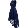 thumbnail image 3 of Dressystar Women Halter Floral Lace Cocktail Party Dress Hi-Lo Female Bridesmaid Dress, 3 of 6