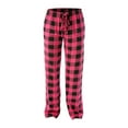 thumbnail image 4 of ManxiVoo Women Fall Winter Plaid Printed Trousers Full Length Casual Sports Pants Comfort Fit Stretch Waist XXXL Size Wine, 4 of 4