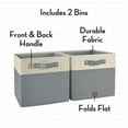 thumbnail image 7 of RiverRidge Kids 2pc Two-Tone Collapsible Cube Fabric Storage Bins with Handles - Gray, 7 of 7