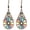 Colorful Yellow, variant on Handmade Bohemian Tribal Retro Copper Crystal Teardrop Dangle Drop Earrings National Style Geometry Colorful Enamel Flower Hook Earrings for Women