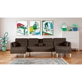 thumbnail image 1 of Sala Modular Doble Chaise Makora Boyd con Memory Foam y Respaldo Ajustable Lino Chocolate, 1 of 8