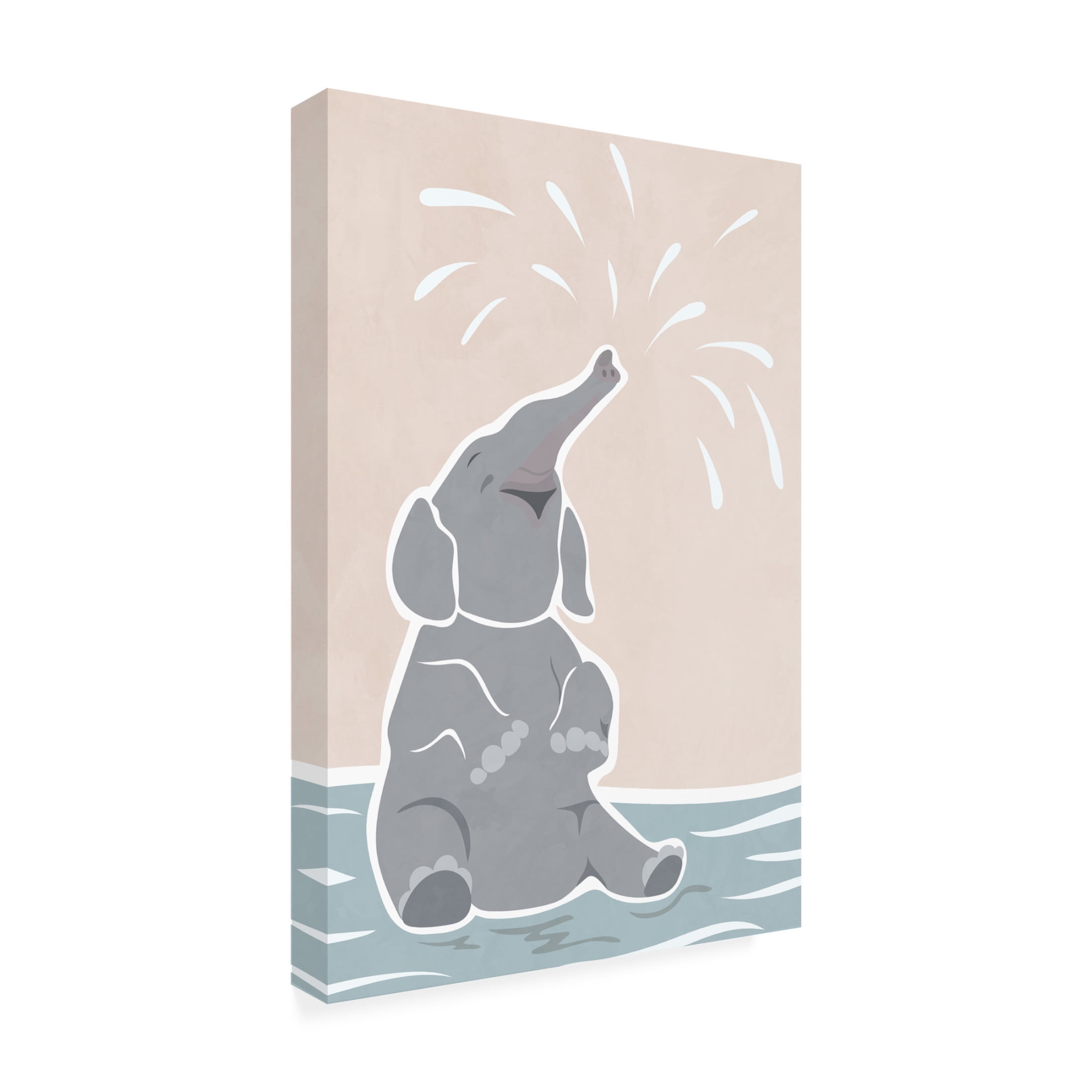 Trademark Fine Art Sarah Manovski  Cute scandi elephant children's art Canvas Wall Art