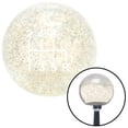 thumbnail image 1 of American Shifter  White Shift Pattern 23n Clear Metal Flake Shift Knob with M16 x 1.5 Insert Shifter, 1 of 1