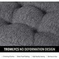 thumbnail image 6 of Tromlycs Chair Cushions for Dining Chairs Kitchen Seat Cushions Room 4 Pack Pads with Ties Indoor Non Slip Office 18x18 Inch, Dark Grey, 6 of 7