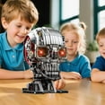 thumbnail image 4 of Mechanical Skeleton Head Building Blocks Set, Scary Zombie Themed Skull Action Figure Toy Kit, Horror Scene Decoration Kit,Halloween, Christmas Or Birthday Gifts for Friends, 1099 Pcs, 4 of 9