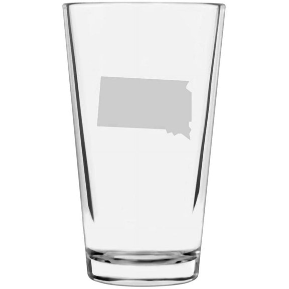 South Dakota States Etched 16oz Libbey Pint Glass