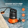 thumbnail image 6 of SKYSHALO Water Removal Pump, 1 HP Power, 4000 GPH Flow Rate, 31 ft Max Lift, Submersible Sump Pump with 10 ft Power Cable for Pool, Garden Pond, and Basement Draining, 6 of 9