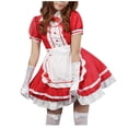 thumbnail image 1 of Puntoco Disfraz De Juego Para Mujer, Disfraz De Sirvienta, Vestido De Princesa, Rojo, L,Regalos Para Mujer Joven, 1 of 6