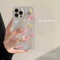 thumbnail image 2 of Funda De Silicona Pequeña Y Fresca Floral Con Pulsera Para iphone 11 12 13 14 pro max plus, 2 of 3