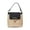 White, variant on Small Straw Bucket Bags for Women Lady Travel Purses and Handbags Lightweight Summer Beach Shoulder Bag Black