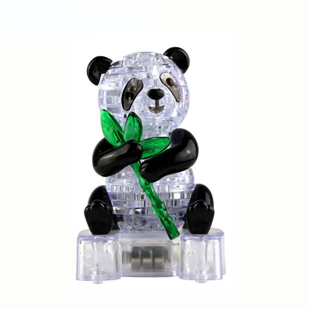 SODIAL Crystal Cute Panda Model Puzzle Popular Kids Toys DIY Building Toy Gift Gadget 3D Puzzle