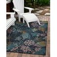 thumbnail image 2 of Linon Outdoor Washable Area Rug Collection, Navy and Gold, 5' x 7', 2 of 8