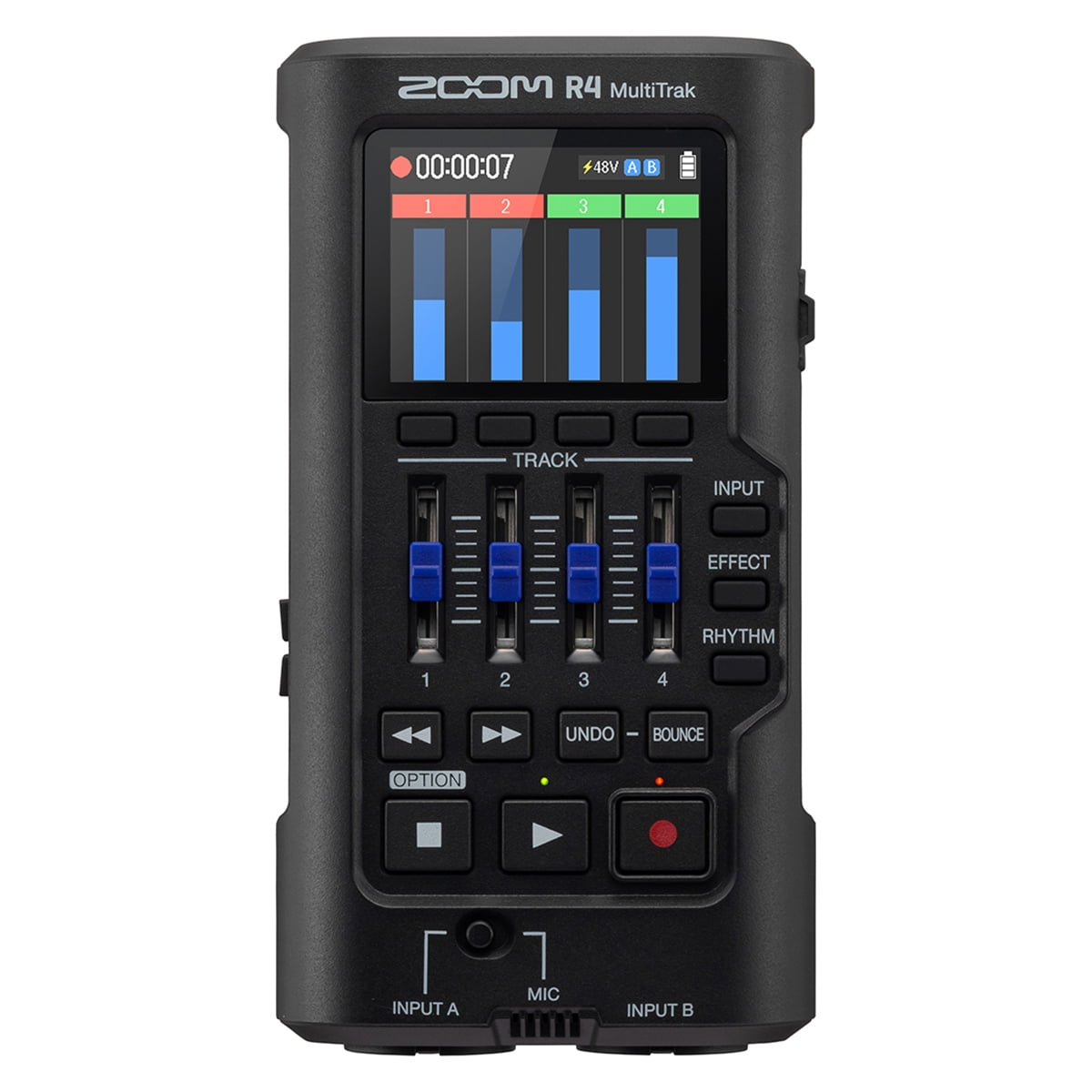 Zoom R4 MultiTrak 32-Bit Float Handheld Recorder Bundle with Studio Monitor Headphonex & Cables