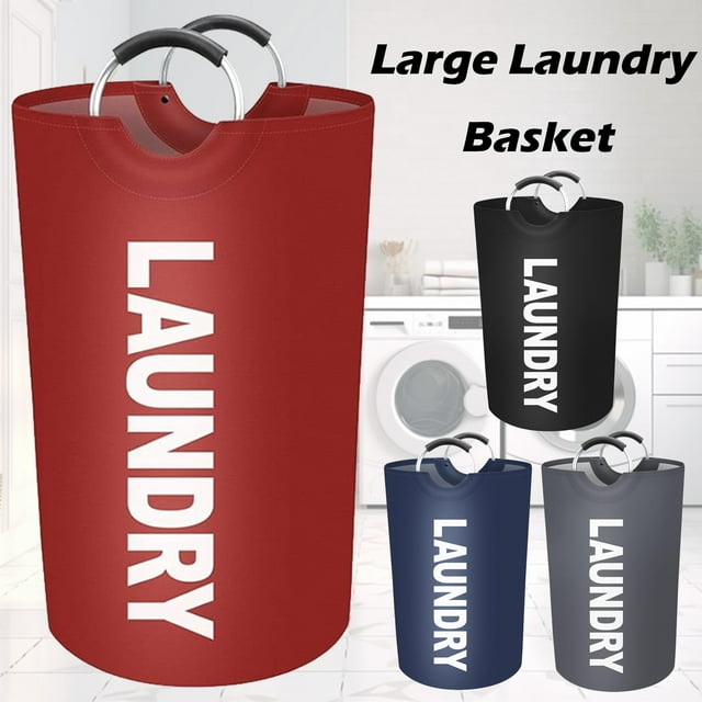 Vivicreate Cesto para la Ropa Sucia Plegable de 115 L con Tela Impermeable y Asas de Aluminio, Cesto Grande para Ropa Sucia para Dormitorio y Uso Doméstico