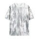 thumbnail image 1 of Blusas y camisas de manga corta y cuello redondo para hombre, blusas casuales de color liso con estampado de corbata y cuello redondo, de manga corta y concisas para hombre., 1 of 3