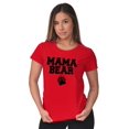 thumbnail image 3 of Mama Bear Paw Print Cute Mothers Day Womens Fitted Plus Size Graphic Tee Brisco Brands 2X, 3 of 5