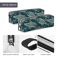 thumbnail image 4 of Fotbe Fish Style Pattern Leather Pencil Case, Pencil Pouch with Durable Zipper, Compact and Stylish Organizer for Stationery, Art Supplies, Travel Essentials, 4 of 7