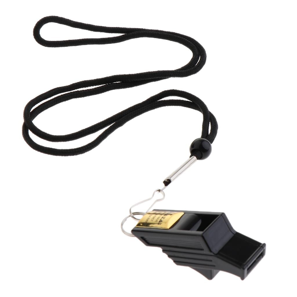 Wswqop 2Set Pea-less Metal Whistles with Lanyard for Teachers Coaches and Officials