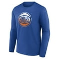 thumbnail image 2 of Men's Blue New York Knicks Gradient Logo Long Sleeve T-Shirt, 2 of 3