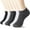 2Black/2White/2Gray, variant on Designice MD FootThera Unisex Premium Bamboo Socks Super Soft Moisture wicking and Low-cut