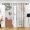 thumbnail image 6 of Lfeey Boho Geometric Beige Blackout Sun Modern Print Blackout Curtains for Living Room Bedroom, 42x108 inch, 2 Panels, 6 of 6