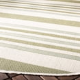 thumbnail image 3 of Safavieh Courtyard Aaron Striped Indoor/Outdoor Area Rug, Beige/Green, 6'7" x 6'7" Round, 3 of 9