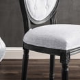 thumbnail image 7 of Modway Arise Vintage French Upholstered Fabric Dining Side Chair in Black Light Gray, 7 of 7