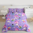 thumbnail image 2 of Homewish Dreamy Purple Fairy Tale Bedding Comforter Set, Kawaii Princess Elf Twin Comforter Sets, Cartoon Cute Castle Reversible Bedding Set, Ultra Soft Bedroom Decor, 2 Pieces, 2 of 8