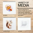 thumbnail image 4 of BAZIC Sketch Pad 40 Sheets 9" X 9" Top Spiral Sketchbook Drawing Pads, 2-Pack, 4 of 6