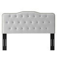 thumbnail image 6 of Tufted Headboard, Twin Size, Velvet, Light Grey Gray, Modern Contemporary Urban Design, Bedroom Master Guest Suite, 6 of 10