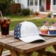 thumbnail image 4 of Americans Flag Baseball Cap Embroidered Distressed Ponytail Hat For Women Adjustable Mesh Back Outdoor White, 4 of 6