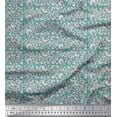 thumbnail image 1 of Soimoi Modal Satin Fabric Leaves & Floral Block Fabric Prints by Yard 42 Inch Wide, 1 of 3