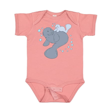 

Inktastic Cute Manatees with Bubbles Gift Baby Boy or Baby Girl Bodysuit