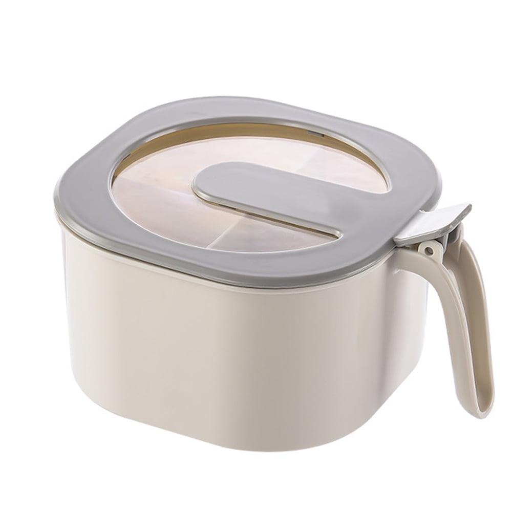 seasoning box 4 compartments seasoning pot with lid and spoon, transparent lid, kitchen