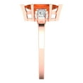 thumbnail image 3 of 2 ctw 3 Stone Anniversary Ring for Women | Marquise Cut Simulated Red Diamond | Hyperallergenic Solid 18K Rose Gold, 3 of 5