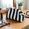 thumbnail image 6 of Woven Clutch Purse for Women Striped Summer Dumpling Bag, Colorful Crochet Evening Handbag, Ruched Cloud Style Beach Vacation Clutch for Party Casual Use 12x7.4 Inch, 6 of 6