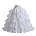 thumbnail image 5 of Delliss Women's White Trendy Bubble Skirt Layered Steel Ring Adjustable Support Skirt For Wedding Ceremony Multiple Styles, 5 of 5