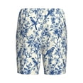 thumbnail image 2 of Lsque Vintage Floral Birds Mens Sleep Pajama Shorts,Short Pajama Pants, Cotton Ultra-Soft Knit-4X-Large, 2 of 9