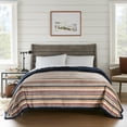 thumbnail image 4 of Velvet Plush Sherpa Blanket 90" x 96", Queen, Rustic Stripe, Soft Cozy, 4 of 4