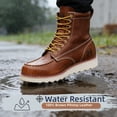 thumbnail image 6 of Stylish Classic 8" Soft Toe Mens Work Boots Leather Slip Resistant Durable Breathable Stylish Boots EU-808EE Size 7.5, 6 of 8