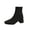 Black, variant on EKVAHL Women's Block Heel Walking Booties, Soft Suede Slip On Ankle Boots, Back Zipper Design Lightweight Dating Party Daily Dress Short Boots Black