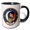 Black/White, variant on 3drose, Steve Male Name, Moon, Man, and a Leopard Head. Artsy Gift for a Man, 15oz Mug