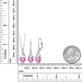 thumbnail image 2 of Gem Stone King 925 Sterling Silver Pink Mystic Topaz and White Moissanite Pendant Earrings Set for Women (4.14 Cttw, Gemstone Birthstone, with 18 inch Chain), 2 of 4