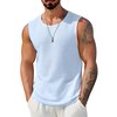 thumbnail image 6 of COOFANDY Waffle Knit Tank for Men Summer Sleeveless Shirt Stretch Textured Basic Tee Shirt Wide Sleeve, 6 of 6